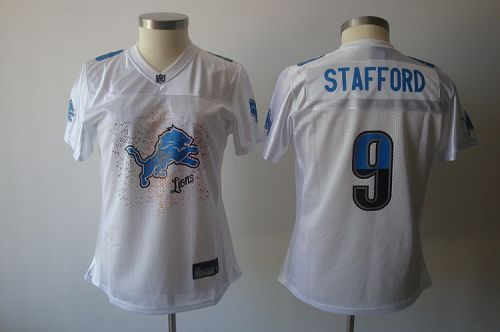 Lions #9 Matthew Stafford White 2011 Women's Fem Fan NFL Jersey - Click Image to Close